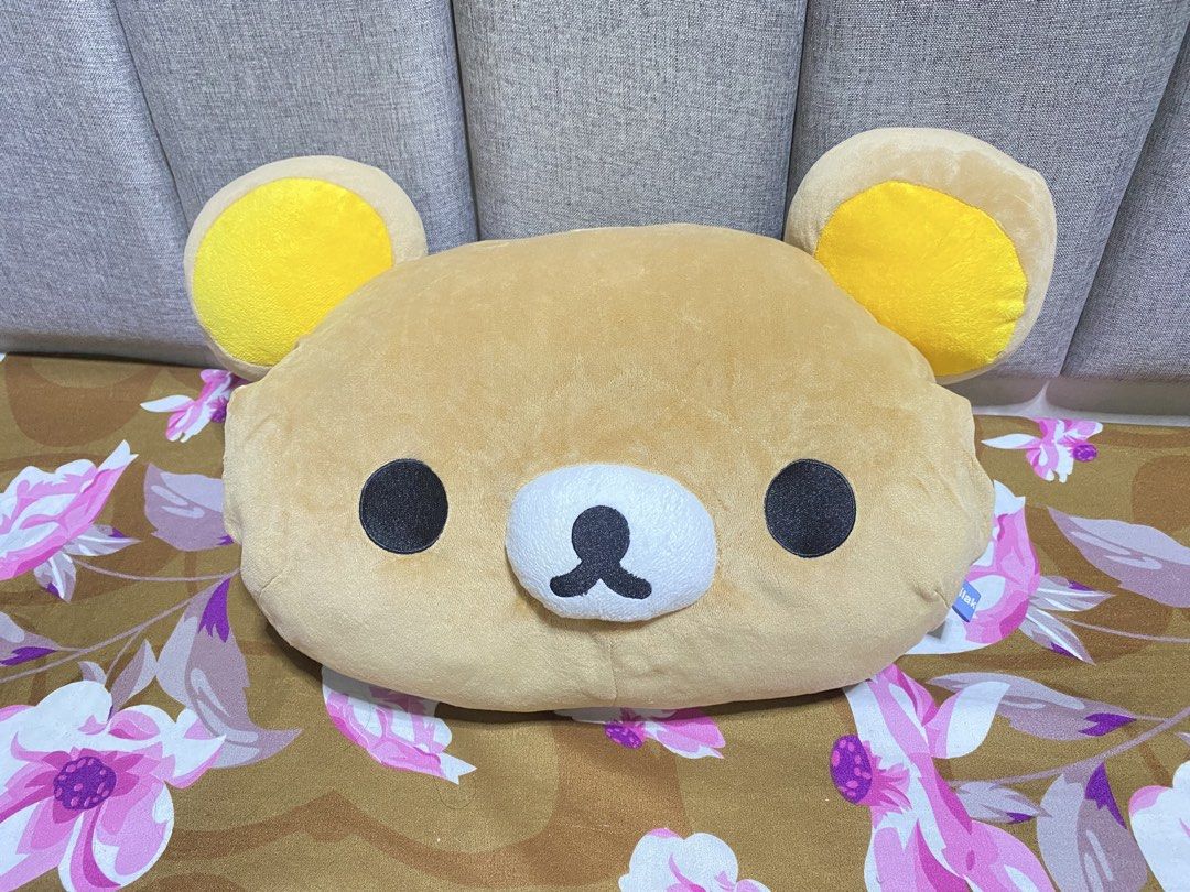 San-X Rilakkuma Head Hand warmer Pillow (Category: Plushies & Soft Toys) located in Los Banos. Submitted by chus.things (Listing ID 1468554434, Image 1). Description: Wysiwyg. ***Bought in blue app seller didn’t have a chance to use this since I received many hand-warmer as gift ***Please Manage expectations .