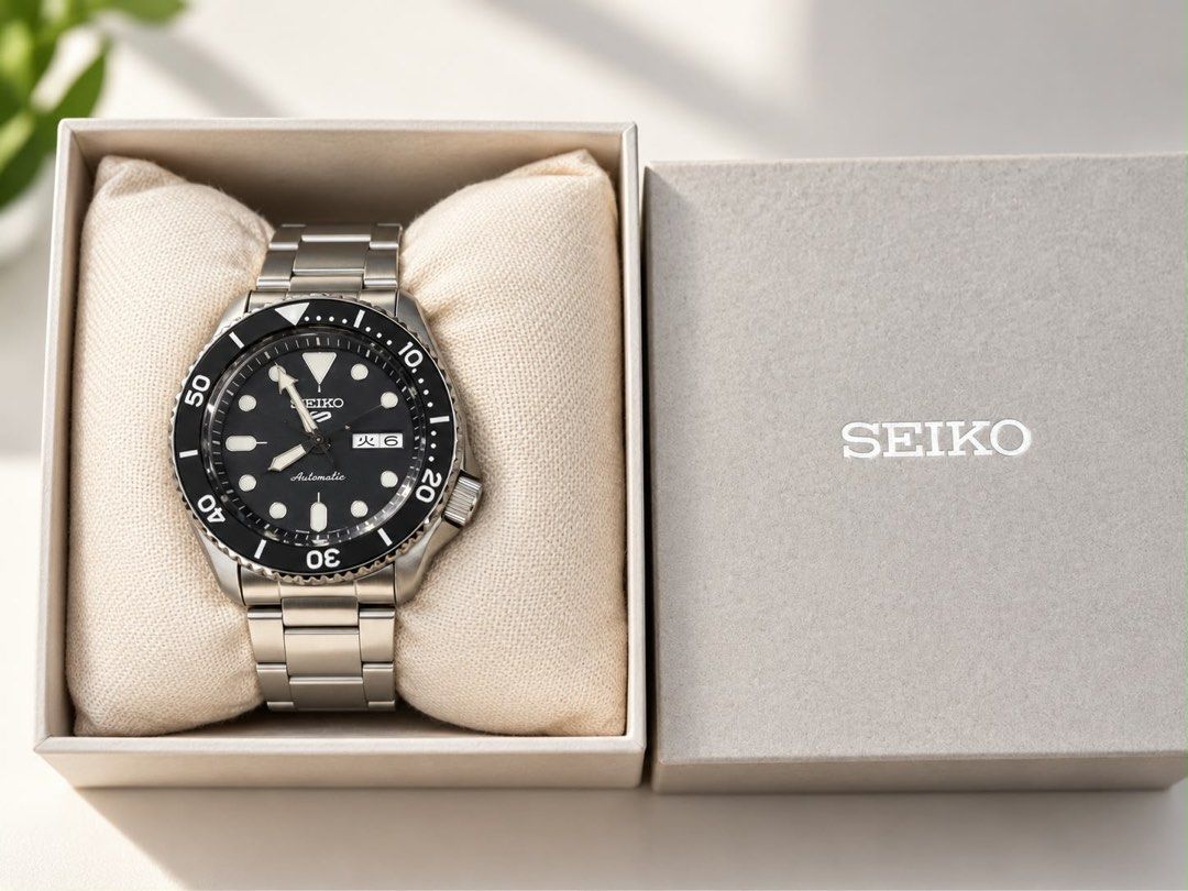 Seiko 5 Sports Automatic Black Dial Watch (Category: Men's Watches) located in Caloocan City. Submitted by mjsolinap081722 (Listing ID 1468712088, Image 2). Description: ⌚ FOR SALE: SEIKO SPRD51K1 🔥 💎 SEIKO AUTOMATIC – CLASSIC STAINLESS STEEL Selling my Seiko SPRD51K1, a stylish and versatile timepiece perfect for everyday wear or for your watch collection! ✅ Original Seiko watch ✅ Stainless steel bracelet ✅ Automatic movement ✅ Exhibition case