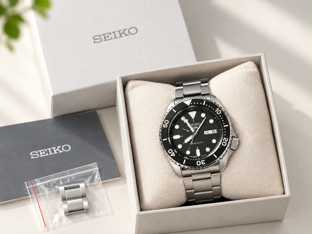Seiko 5 Sports Automatic Black Dial Watch (Category: Men's Watches) located in Caloocan City. Submitted by mjsolinap081722 (Listing ID 1468712088, Image 1). Description: ⌚ FOR SALE: SEIKO SPRD51K1 🔥 💎 SEIKO AUTOMATIC – CLASSIC STAINLESS STEEL Selling my Seiko SPRD51K1, a stylish and versatile timepiece perfect for everyday wear or for your watch collection! ✅ Original Seiko watch ✅ Stainless steel bracelet ✅ Automatic movement ✅ Exhibition case