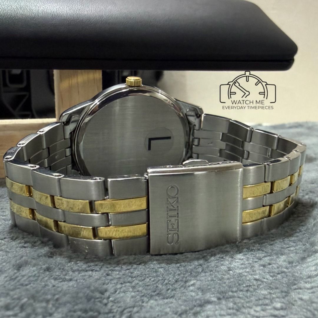 SEIKO SUR402 - two tone (Category: Men's Watches) located in Manila. Submitted by watchme_everydaytimepieces (Listing ID 1468708873, Image 3). Description: SEIKO SUR402 - two tone SRP 14,480 ❌ Asking 6,490 ✅ 40mm Quartz mov’t - 6n52 hardlex crystal Elevate your wrist game today. ⌚️ pre owned - excellent condition ✔️ complete 📩 DM us for inquiries 📦 LBC, lalamove, meet up 📍 bicutan, makati, san pedro 📢 always negotiable but be reasonable FB | 