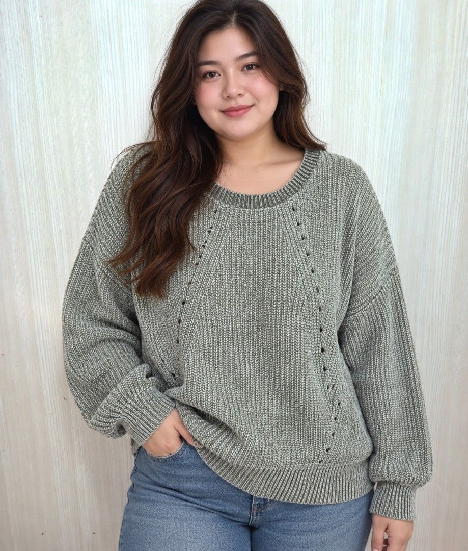 Serpentine Green Knit Sweater Size XL (Category: Longsleeves) located in San Mateo. Submitted by sellbypelle (Listing ID 1468609552, Image 1). Description: Pre loved 🌸 Brand: Serpentine XL up to 2XL Actual Measurements W: 25 (50 bust) L : 26 inch No Issue Location: Rizal 💰 Payment: GCash — pay first 📦 Shipping: + sf via J&T only 🗓️ Batch shipping: Once a week 💡 Actual color may vary slightly due to lighting and screen settings..