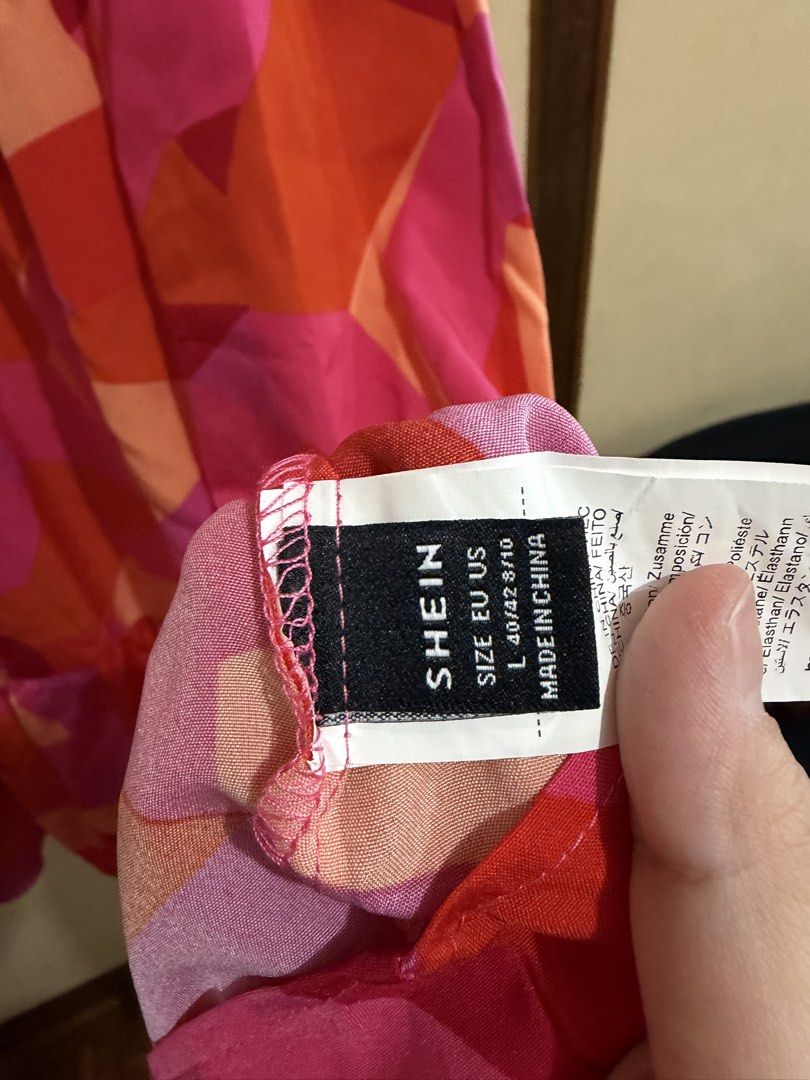 Shein Red Orange Dress Large (Category: Dresses) located in Manila. Submitted by preloved_new_forsale (Listing ID 1468515279, Image 3). Description: .