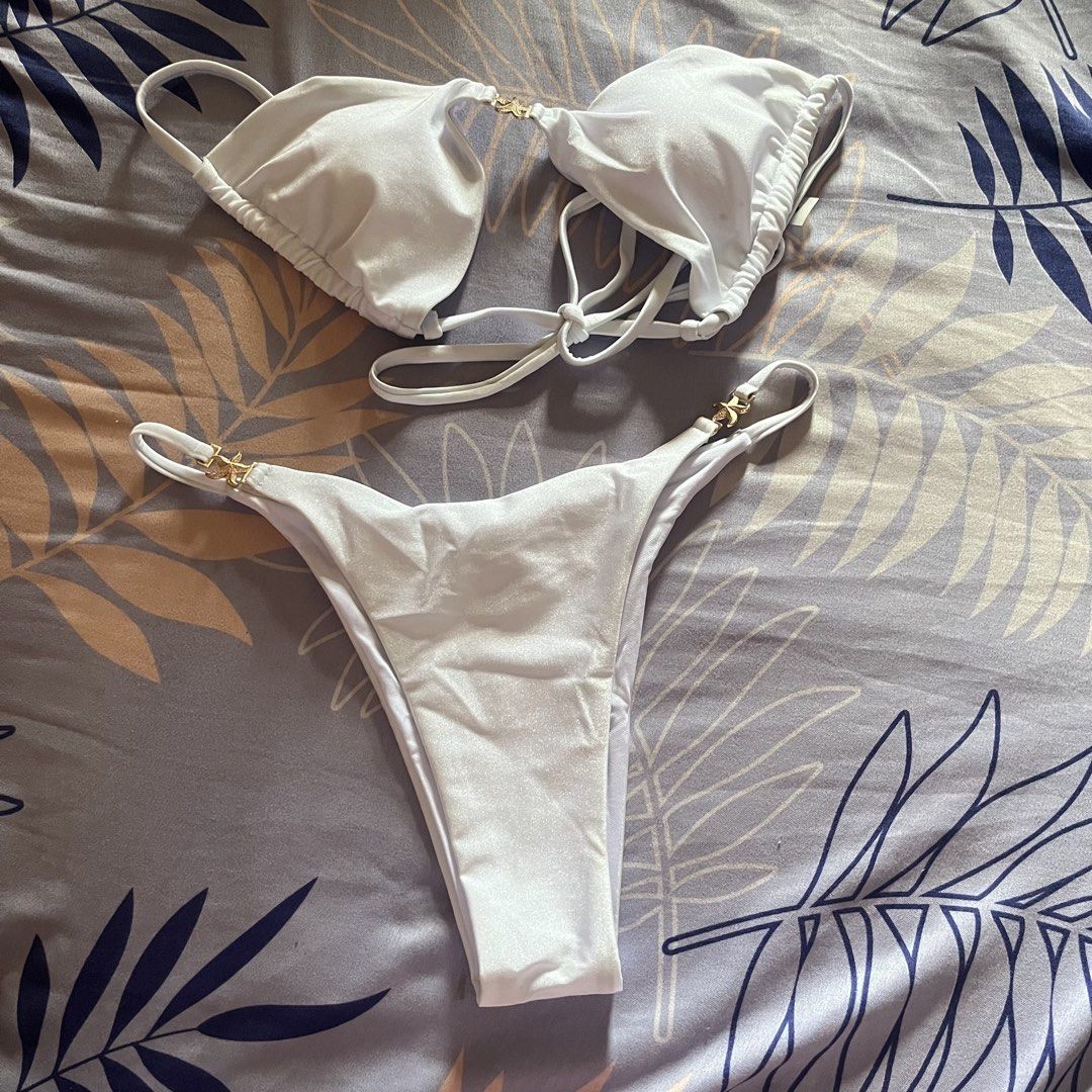 Shein White 2 Piece Bikini (Category: Bikinis & Swimsuits) located in Cabanatuan. Submitted by k4wakami (Listing ID 1468533231, Image 1). Description: shein white bikini — bnew — vv pretty in actual rfs: too big for me :(.