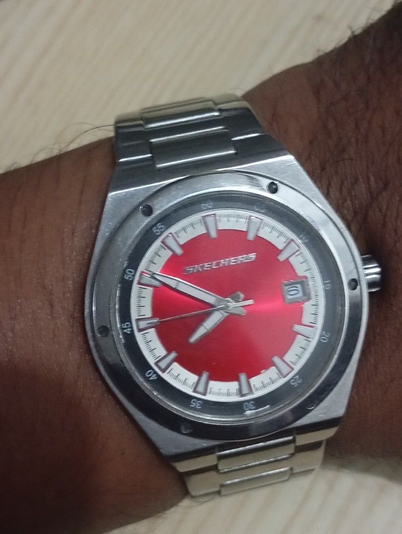 Skechers (Category: Men's Watches) located in Las Pinas. Submitted by quick_deals_great_finds2 (Listing ID 1468619561, Image 3). Description: Original good working condition Quartz with battery 38mm fits wrist 6.8 inches.