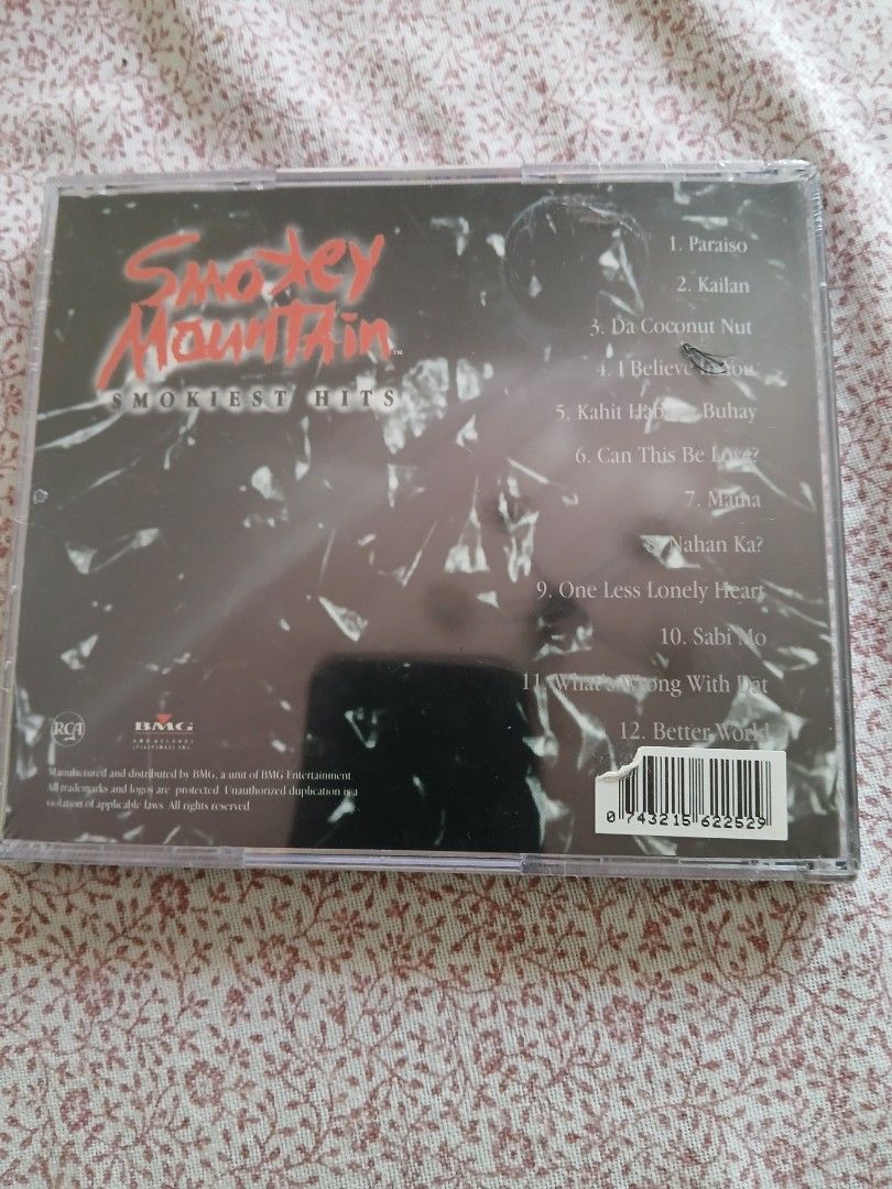 Smokey Mountain Smokiest Hits Audio CD (Category: CDs & DVDs) located in Pili. Submitted by marktoraldo (Listing ID 1468545790, Image 2). Description: sealed. new. 1200 Php. add sf Gcash mop. ty admin.
