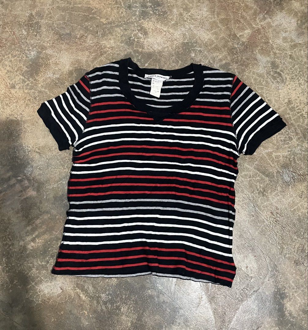 Sonia Rykiel vintage shirt (Category: Shirts) located in Davao. Submitted by mj_designervintagecurator (Listing ID 1468622831, Image 2). Description: 📌in good condition 📌best fit med to large 📌shoulder 15- bust 36- armpit 16- length 21 inches.