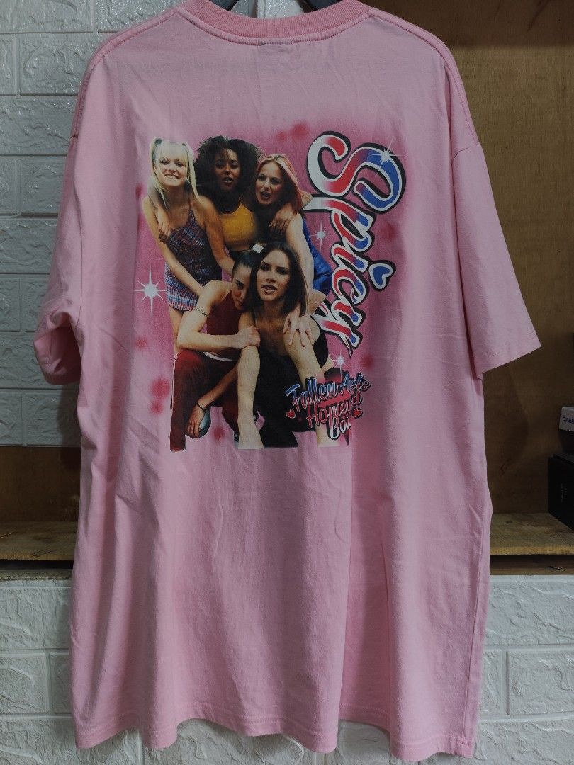 Spice girls (Category: Tshirts & Polo Shirts ) located in Kabacan. Submitted by thriftpingts (Listing ID 1468515963, Image 1). Description: Spice girls wannabe (XL on tag) Condition: 9.8/10 Color rate : 9.8/10 W: 24 L: 31 Washtags: ✅ Issue: X.