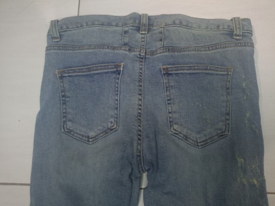 SS15 Saint Laurent Crash Denim (Category: Jeans) located in Lapu Lapu. Submitted by nightfrighttokyo (Listing ID 1468633302, Image 3). Description: The Saint Laurent Paris Spring/Summer 2015 "Psych Rock" runway show took place on June 29, 2014, inside the Carreau du Temple in Paris. The presentation was a visual celebration of late-1960s psychedelic rock, Woodstock-era festival culture, and heavily embellished bohemian-Western aesthetics, all fil