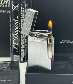 S.T. Dupont Line 1 Vertical Lines Gold Lighter, Men's Fashion, Watches ...