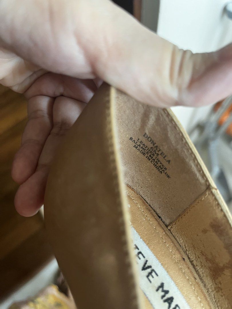 Steve Madden Donatela Tan Peeptoe Heels Size 6M (Category: Heels) located in Marikina City. Submitted by twice-nicee (Listing ID 1468524982, Image 2). Description: - Brand: Steve Madden - Style: Donatela Strappy Peeptoe Heels - Size: 6M - Color: Versatile Tan (matches any outfit) - Material: Leather upper, balance man-made - Origin: Made in China - Condition: Clean inside and out, ready to wear - Perfect for: Workwear, weekend brunch, or night ou