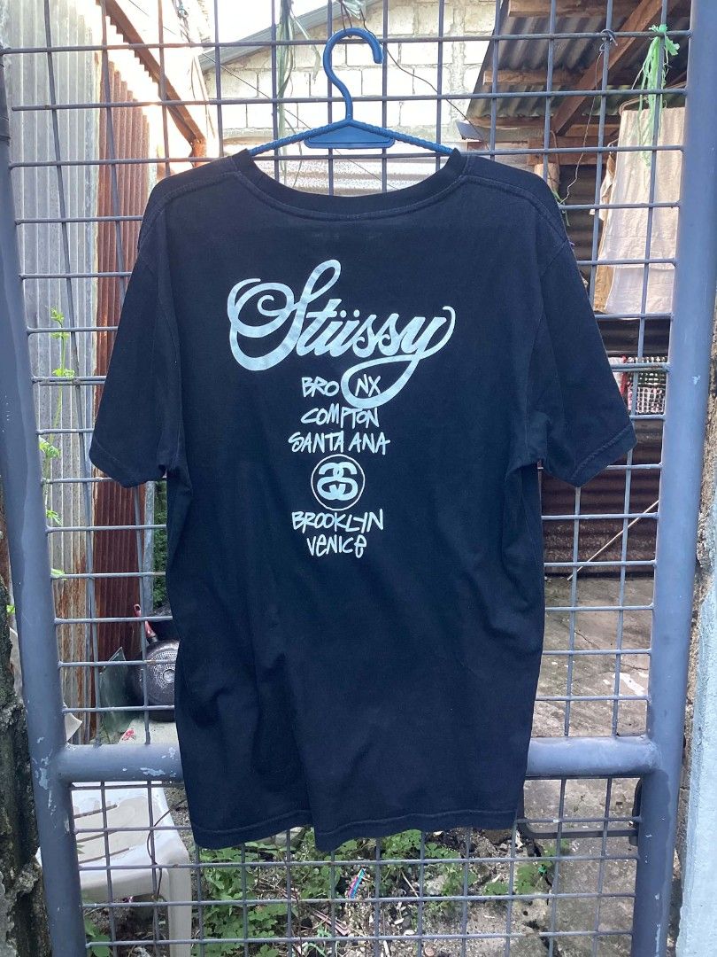 Stussy World Tour tee (Category: Tshirts & Polo Shirts ) located in Balanga. Submitted by archivefine_ds (Listing ID 1468582659, Image 2). Description: STUSSY World Tour Black Tshirt Off/Legit 10/10 condi, cutted wash tag w 20 L 28 400+sf.