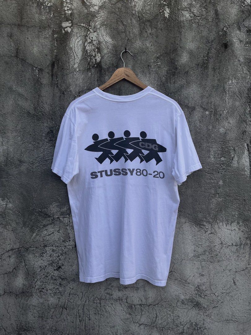 Stussy x CDG ‘Surfman’ (Category: Tshirts & Polo Shirts ) located in Taguig. Submitted by rafaeljohnmangi (Listing ID 1468623562, Image 2). Description: Stussy x CDG ‘Surfman’ 21 x 29 Large Color rate: 9/10 Issue: very very minimal Hairlines (unnoticeable) .