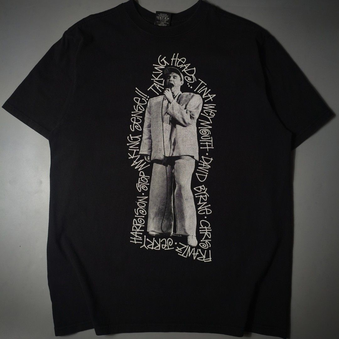Stussy x Talking Heads (Category: Tshirts & Polo Shirts ) located in Butuan. Submitted by prince0922 (Listing ID 1468685322, Image 2). Description: Stüssy Talking Heads Size on tag: M best fit L Width: 21.5 Length: 28 Very Good Condition Issue: Hairline Cracks Color Rate: 9/10 Price: 2800📥.