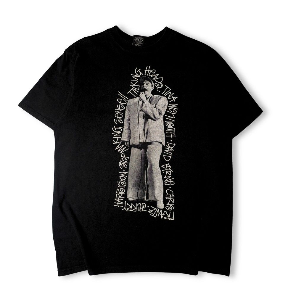 Stussy x Talking Heads (Category: Tshirts & Polo Shirts ) located in Butuan. Submitted by prince0922 (Listing ID 1468685322, Image 1). Description: Stüssy Talking Heads Size on tag: M best fit L Width: 21.5 Length: 28 Very Good Condition Issue: Hairline Cracks Color Rate: 9/10 Price: 2800📥.