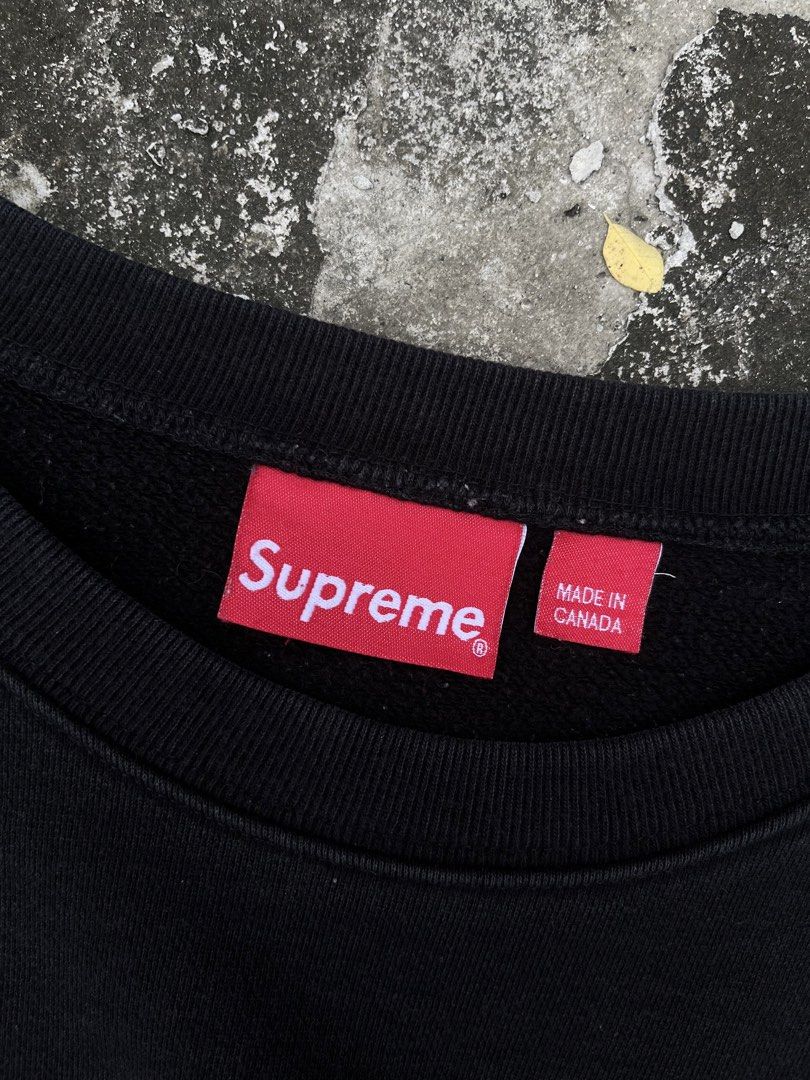 Supreme Side Arc Crewneck (Category: Coats, Jackets and Outerwear) located in Taguig. Submitted by rafaeljohnmangi (Listing ID 1468619120, Image 3). Description: Supreme Side Arc Crewneck 22 x 26.5 Medium - Large Color rate: 9.5/10 Issue: minimal hairlines.