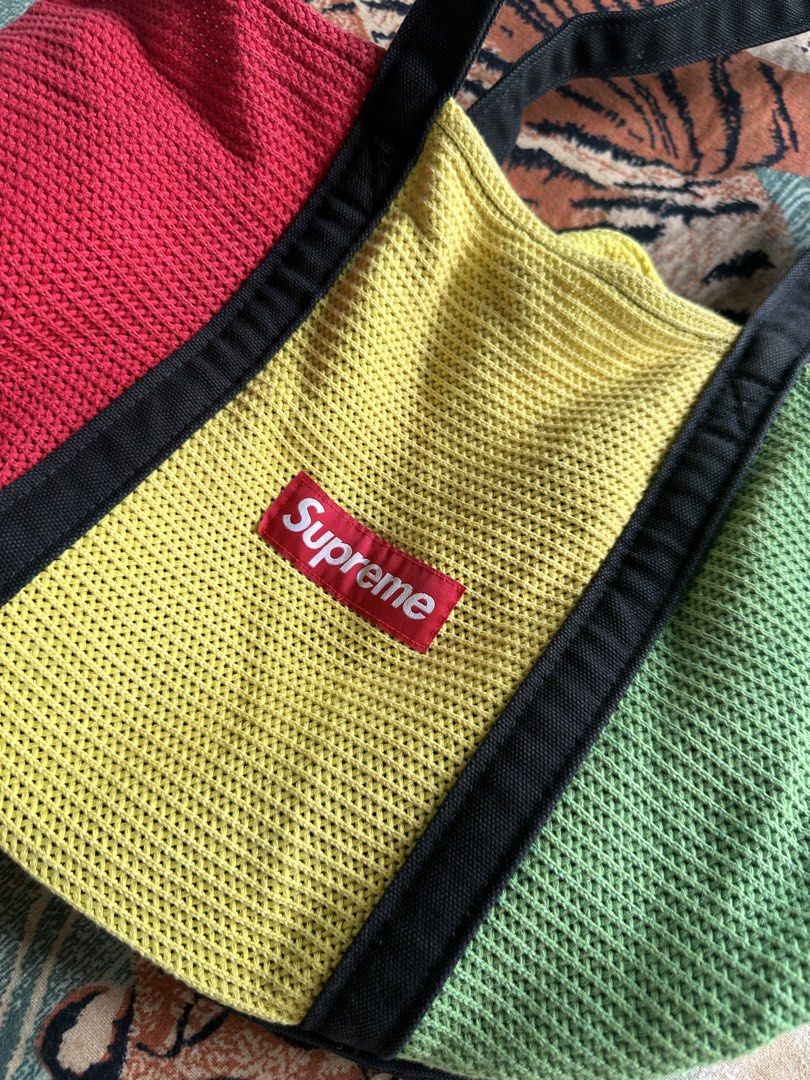 Supreme SS21 string tote bag multicolor (Category: Luxury Bags & Wallets) located in Los Banos. Submitted by streetwear.collections (Listing ID 1468641556, Image 2). Description: Supreme SS21 string tote bag multicolor Very good condish Php 4000 Thanks!.