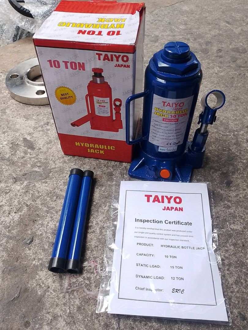 Taiyo bottle jack 20tons (Category: Home Improvement Tools & Accessories) located in Manila. Submitted by 09171479278_elsie. (Listing ID 1468519274, Image 3). Description: Taiyo bottle jack 20tons.