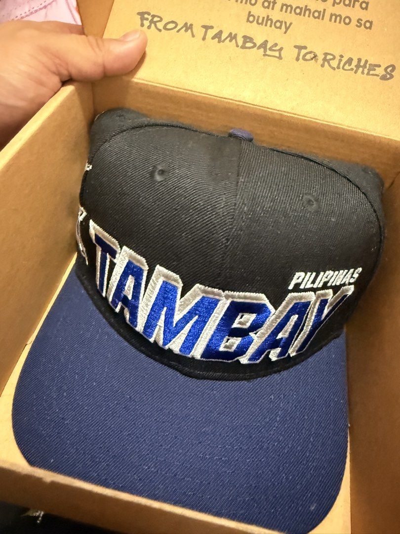 Tambay Cap w/ signature (Category: Caps & Hats) located in Caloocan City. Submitted by kayceegee (Listing ID 1468612983, Image 3). Description: Tambay Cap w/ Signature and Box.