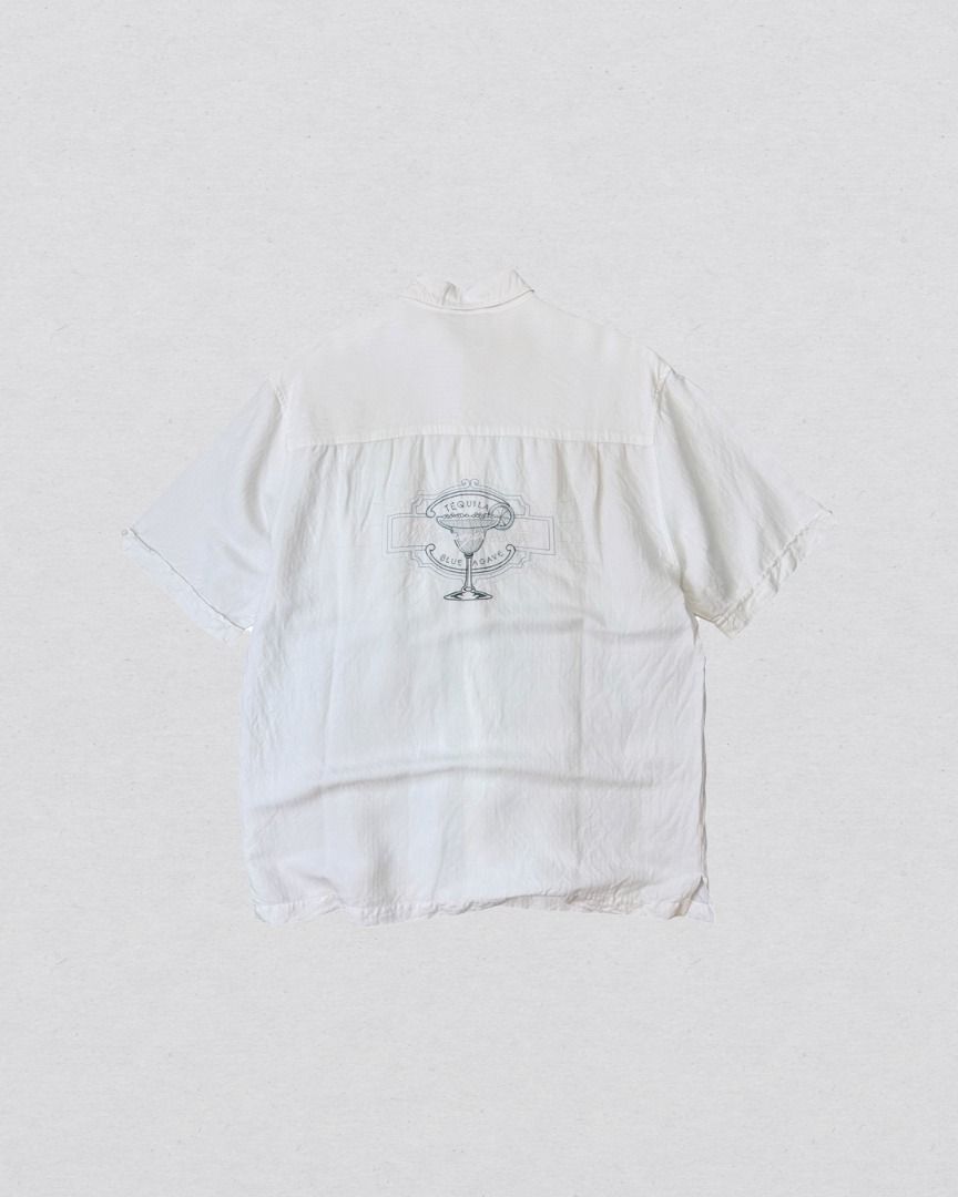 Tequila Cubavera Linen Blend polo (Category: Tshirts & Polo Shirts ) located in Cabanatuan. Submitted by argarments.ph (Listing ID 1468563058, Image 2). Description: Tagged: Medium on tag, fits large Width 22" | Length 29" Condition: Great condition Issue(s): -.