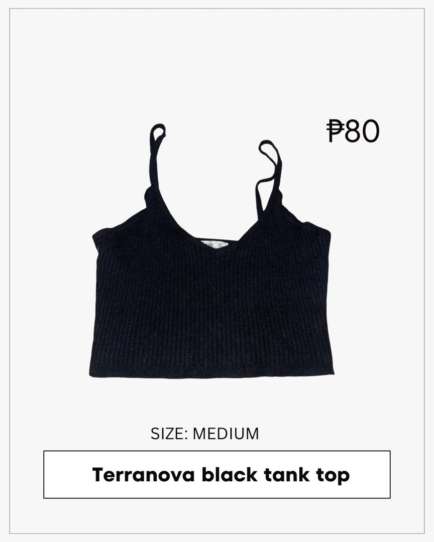 Terranova black tank top (Category: Sleeveless) located in Quezon City. Submitted by xoxocol (Listing ID 1468657618, Image 1). Description: .