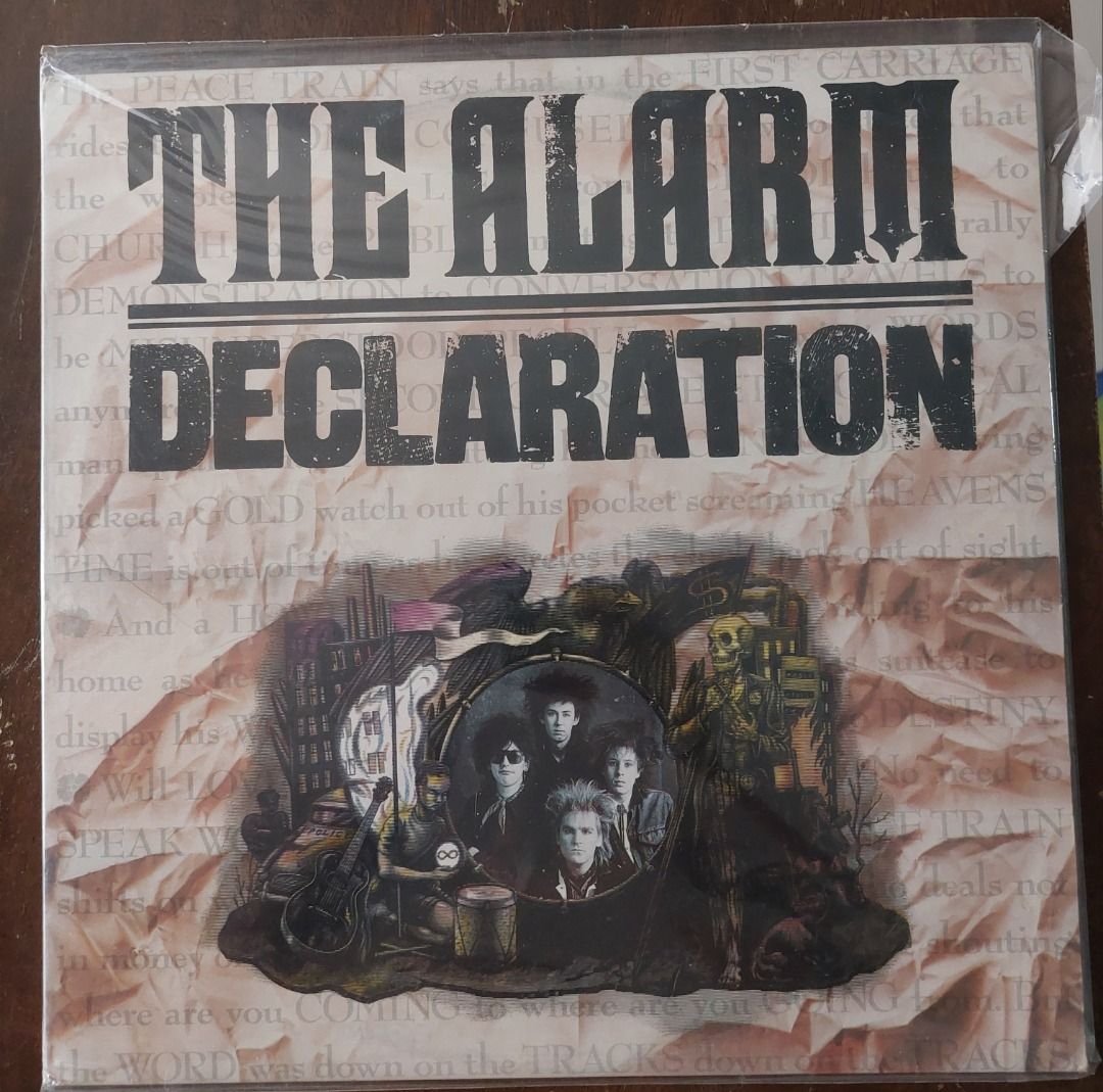 The Alarm Declaration Vinyl Record LP Illegal Records (Category: Vinyls) located in Quezon City. Submitted by safefish_95f205 (Listing ID 1468533822, Image 1). Description: - Artist & Album: The Alarm - Declaration Vinyl LP - Label: Illegal Records (clear center labels) - Key Tracks: Declaration, Marching On, Where Were You Hiding When The Storm Broke?, Sixty Eight Guns - Sleeve Details: Features band photos and lyrics context - Condition: Great 