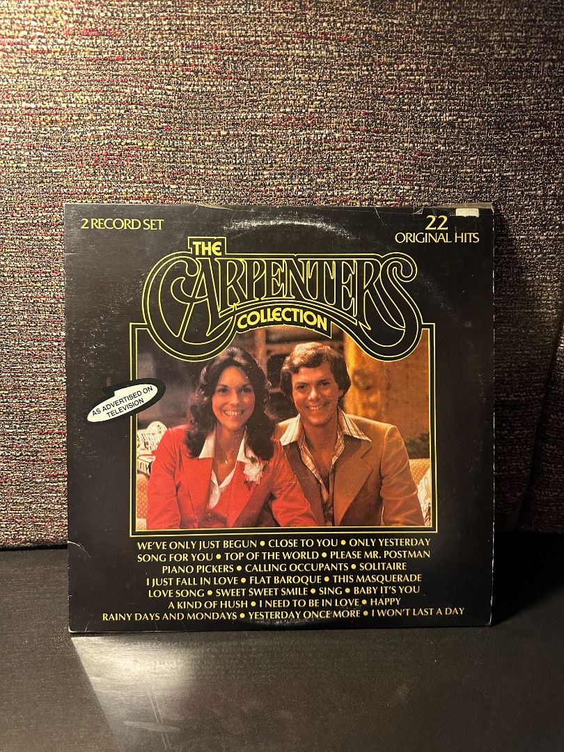 The Carpenters Collection 2LP vinyl (Category: Vinyls) located in Cavite. Submitted by onewishpillow (Listing ID 1468643799, Image 1). Description: carpenters collection 2lp canada pressing vg+ condition.