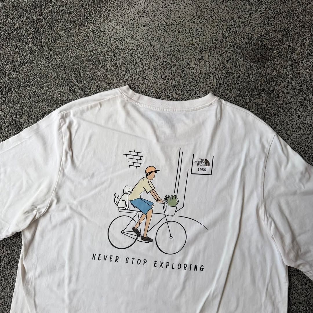 The North Face Camp Bike Tee (Category: Tshirts & Polo Shirts ) located in Caloocan City. Submitted by rjlthrifts (Listing ID 1468613476, Image 2). Description: The North Face Camp Bike Tee Excellent Condition Color Rate 10/10 Xl on tag 29.5 Length 22.5 Width No Issue. Price. 1,380 Loc. South Caloocan Courier. J&T And Flash Express.