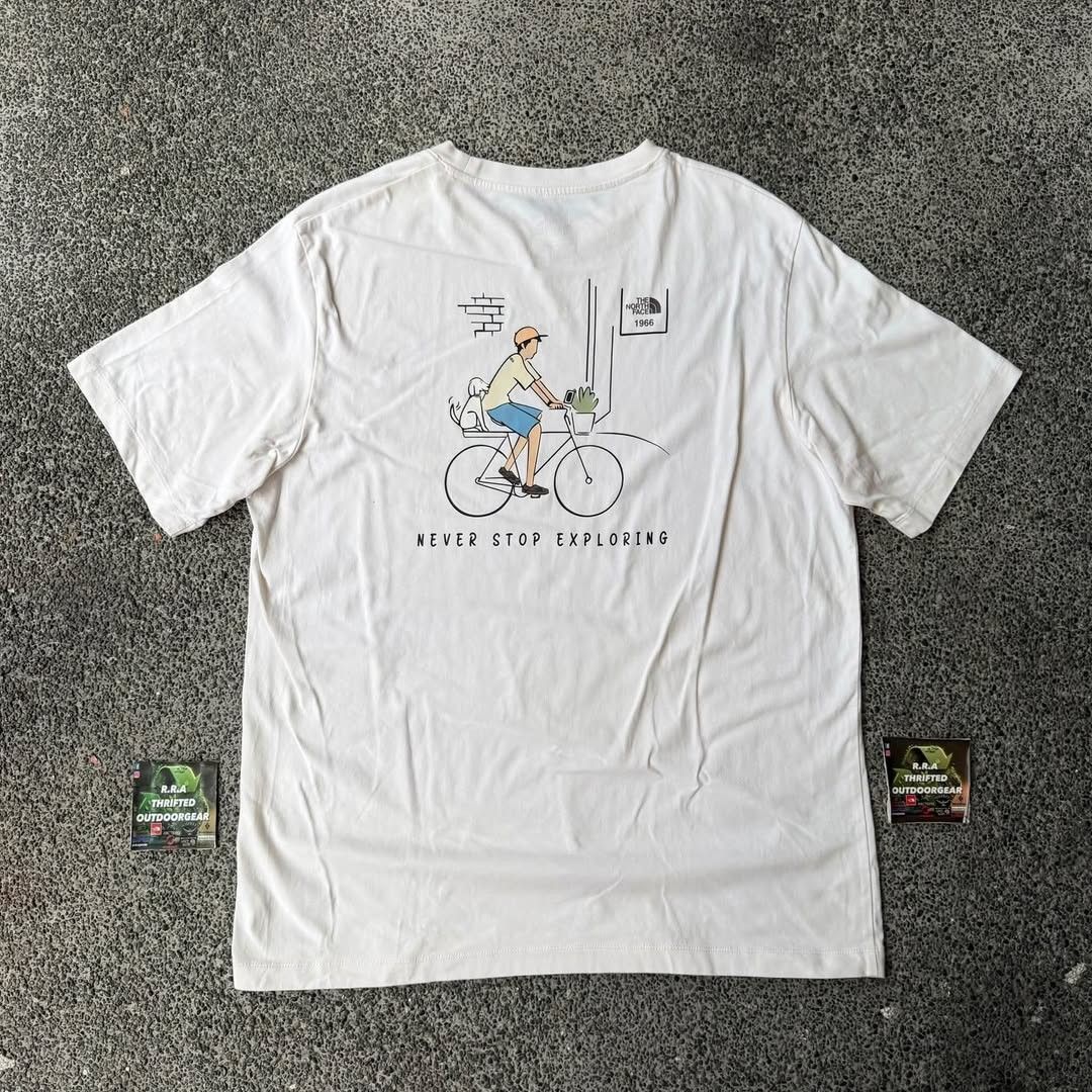 The North Face Camp Bike Tee (Category: Tshirts & Polo Shirts ) located in Caloocan City. Submitted by rjlthrifts (Listing ID 1468613476, Image 1). Description: The North Face Camp Bike Tee Excellent Condition Color Rate 10/10 Xl on tag 29.5 Length 22.5 Width No Issue. Price. 1,380 Loc. South Caloocan Courier. J&T And Flash Express.