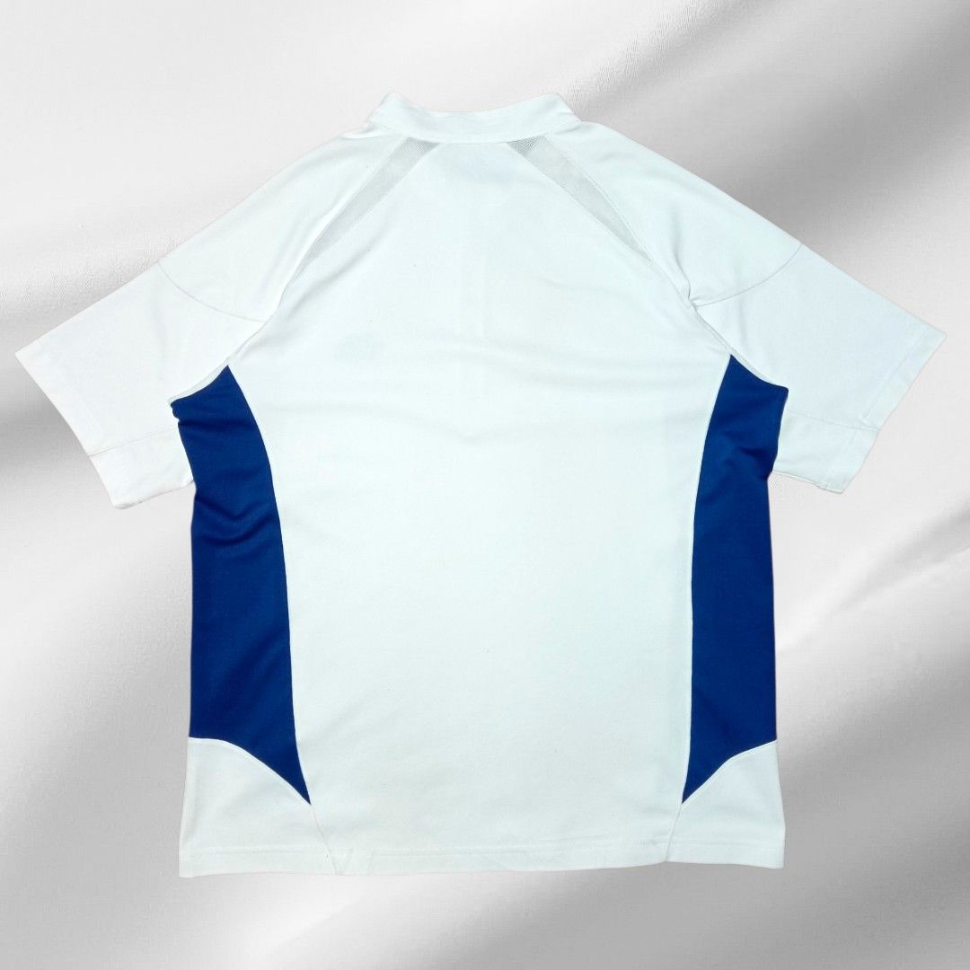 The North Face Half Zip Shirt (white & blue) (Category: Activewear) located in Cebu City. Submitted by shawnaces (Listing ID 1468648692, Image 2). Description: (M-L) The North Face Half Zip Shirt (white & blue) ‎400 Size: M-L ‎W: 21.5 ‎L: 27 ‎- Polyester Material ‎- Breathable ‎- Stretchable ‎- Good for outdoor activities ‎- Color rate 9/10 ‎- Item Condition 8/10 ‎Issues: Has himolmol beside the front zipper, pin hole beside the zipper and at the