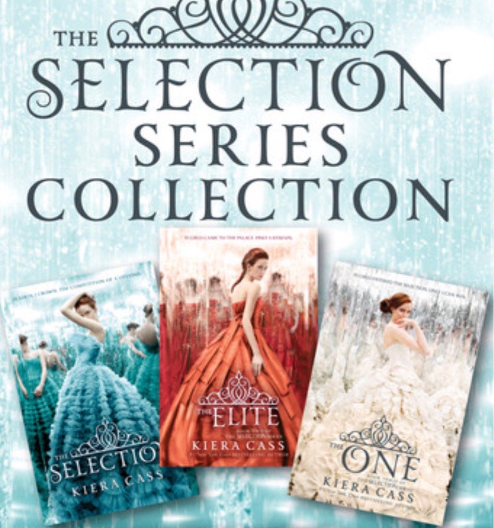 the selection books 1-3 by kiera cass (Category: Storybooks) located in Pasig City. Submitted by 21thunder (Listing ID 1468674548, Image 1). Description: - paperback - no creases - minimal tanning - a few brown spots (on edges of book 3, but not on text iself) - price is firm..