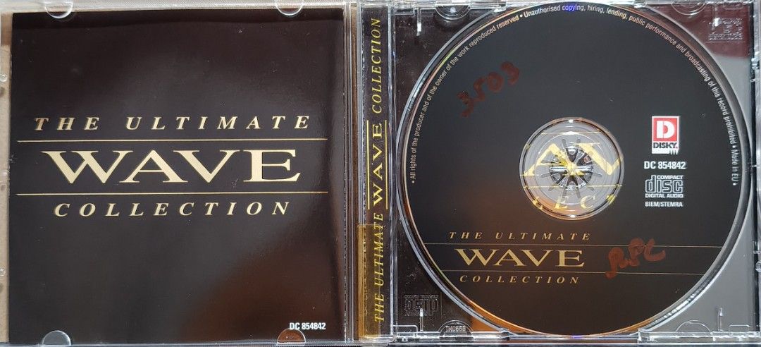 The Ultimate Wave Collection CD Album Disky (Category: CDs & DVDs) located in Manila. Submitted by ruelcabrer77078 (Listing ID 1468688692, Image 3). Description: - Title: The Ultimate Wave Collection Compilation Audio CD - Release Year: 1998 (Disky, Catalog No: DC 854842) - Tracklist: 18 classic tracks featuring China Crisis, Human League, OMD, Spandau Ballet, Culture Club, Billy Idol, Talk Talk, Duran Duran, and more - Packaging: Jewel case with