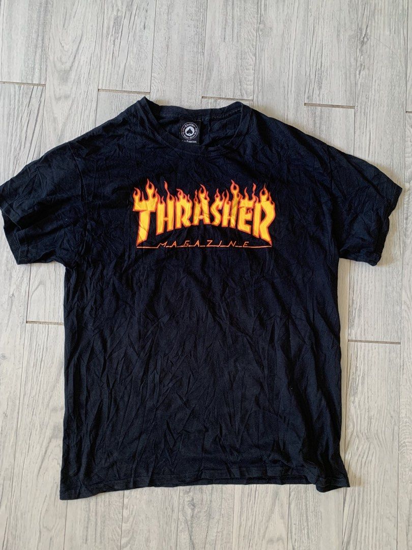 Thrasher Magazine Shirt (Category: Activewear) located in Manila. Submitted by true_dailylifestyle (Listing ID 1468546502, Image 1). Description: Like new condition Dimes: 22x29 9 or up/10 CR DM 📥.