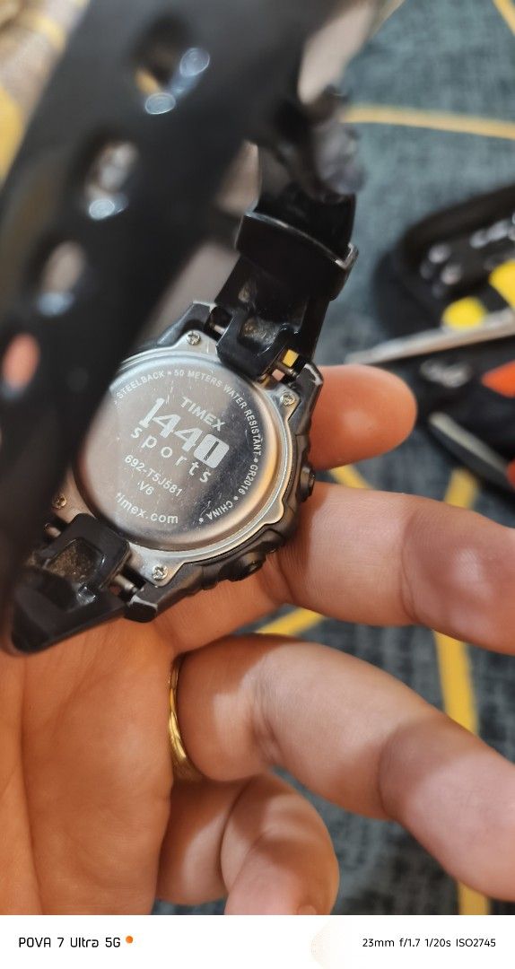 Time 1440 Sports digital (Category: Women's Watches) located in Quezon City. Submitted by junseller18 (Listing ID 1468552915, Image 2). Description: newly replaced battery (sept 2026) unisex - Brand/Model: Timex 1440 Sports Digital Watch original - Color: Black - Water Resistance: 50M (WR50M) Steel Back - Features: Clear digital time and date display - Condition: Pre-owned, well-maintained, working condition - Battery Type: CR2016 - Meetup Locati