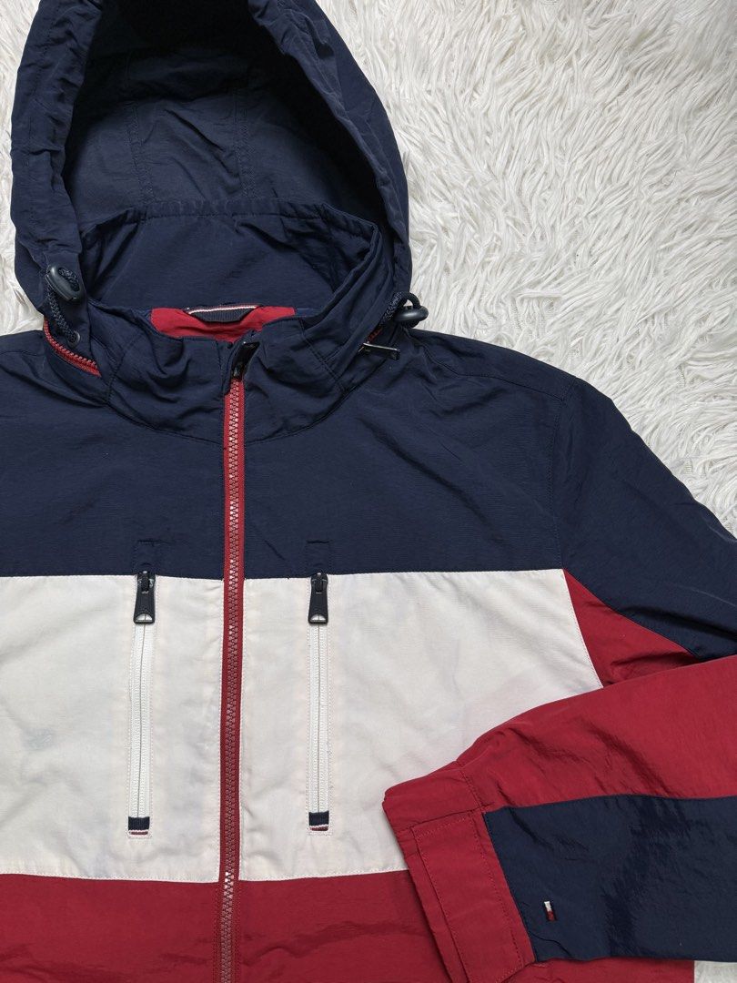 Tommy Hilfiger (Category: Coats, Jackets and Outerwear) located in Baguio. Submitted by sellingtonshop (Listing ID 1468525201, Image 3). Description: t15. Tommy Hilfiger triclimate jacket *wind and water repellent Size: S on tag fits M Dimes: 27*23 Condition: very good Issue: small discoloration on its white area Mine: 880 Steal: 980 Grab: 1180.