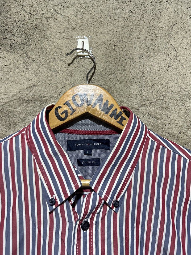 Tommy Hilfiger Long-Sleeve Striped Button-Down Shirt (Category: Formal Shirts) located in Ozamiz City. Submitted by quick_done_deals (Listing ID 1468594917, Image 2). Description: 🛒 ** Tommy Hilfiger Long-Sleeve Striped Button-Down Shirt ** 💯 Excellent Condition 📐 Dimes: L30x23.5 (L) 🔍 Issue: None 🎨 Color Rate: 9.5 / 10.
