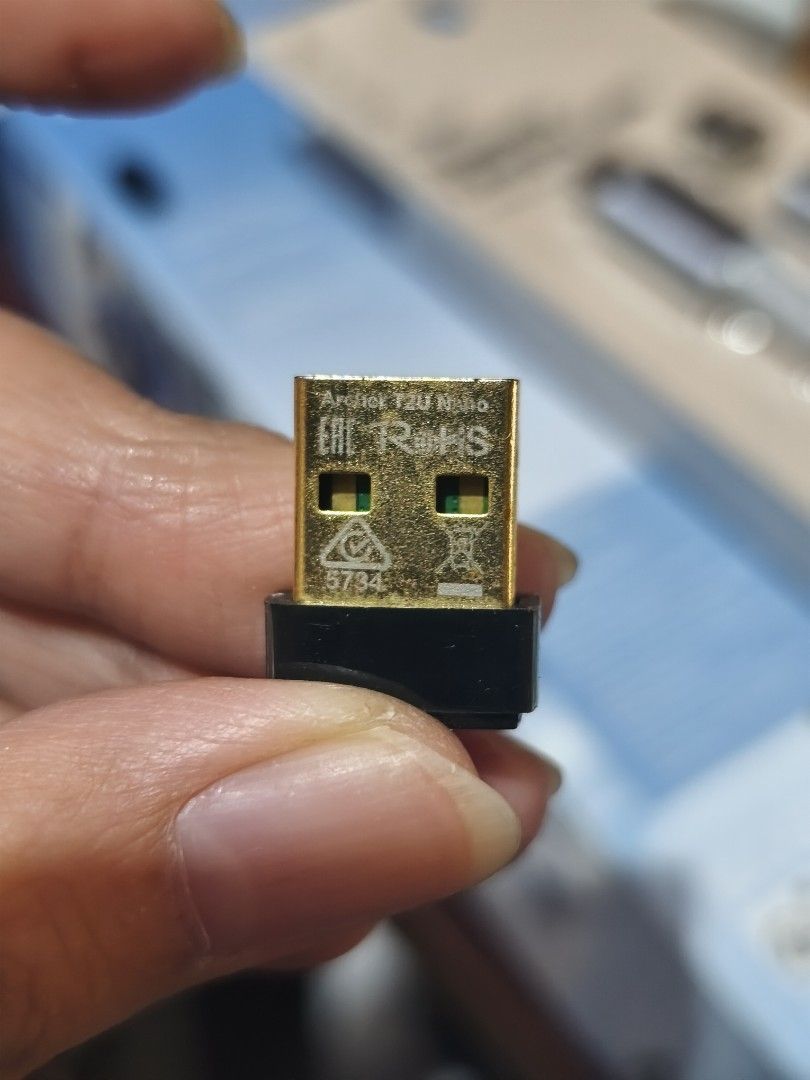 TP-Link Archer T2U Nano Ac600 Wireless USB Adapter (Category: Cables & Adaptors) located in Daet. Submitted by JAOS123 (Listing ID 1468542781, Image 1). Description: - Model: TP-Link Archer T2U Nano Ac600 Wireless USB Adapter - Ideal for: Laptops and desktop computers needing reliable Wi-Fi - Sleek look: Black cap with printed logo and durable gold USB connector NO BOX. With scratches. No warranty and no returns/refunds. LOC: DAET, CAMARINES NORT