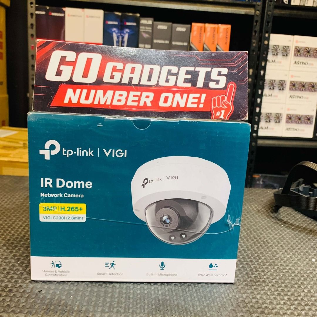 TP-Link VIGI C230I 3MP IR Dome Network Camera (Category: Security Systems & CCTV Cameras) located in Makati City. Submitted by eckang12 (Listing ID 1468529230, Image 1). Description: Suitable for: ✔ Homes ✔ Stores ✔ Offices ✔ Warehouses ✔ Small businesses.