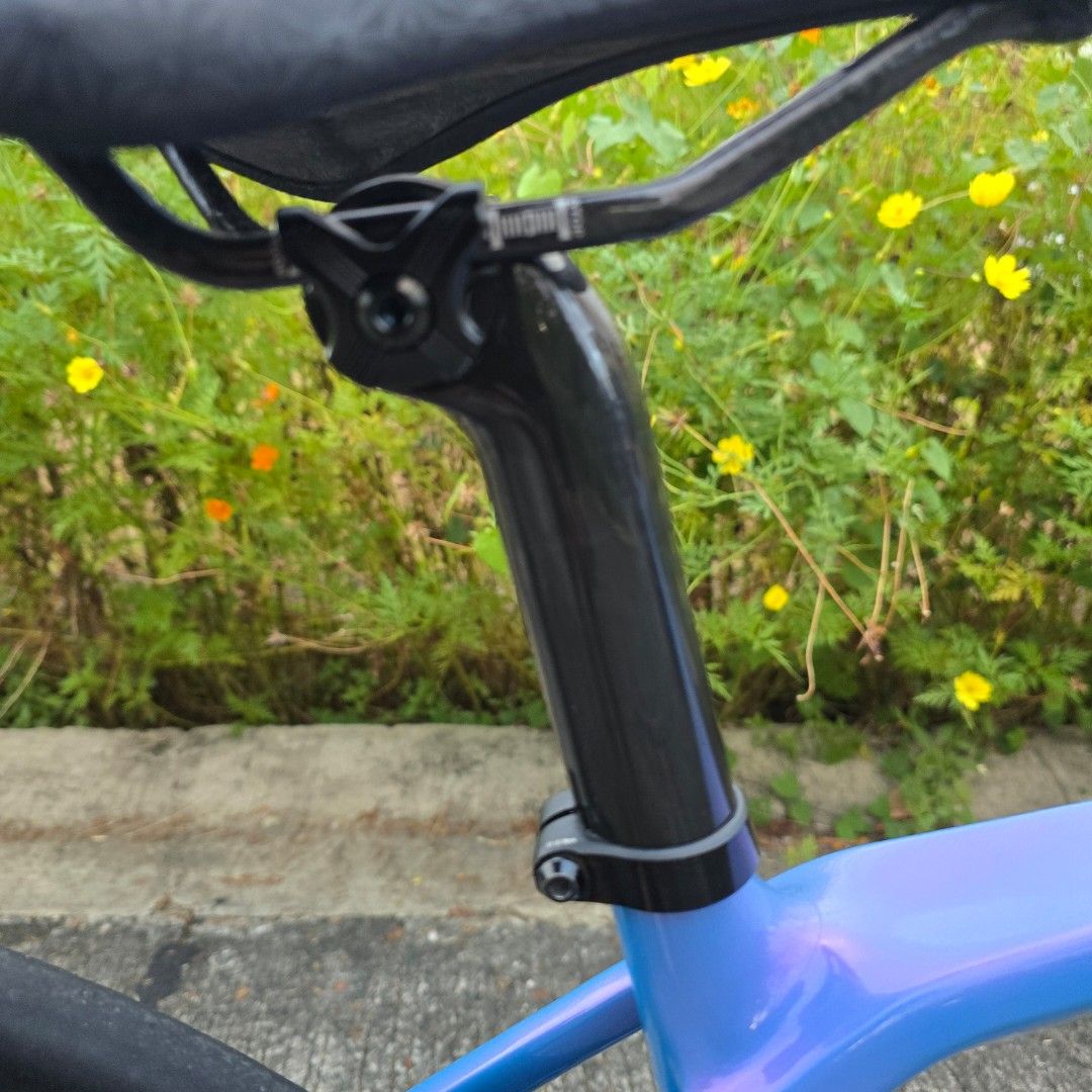 Trek Emonda SL 2022 Size XS (Category: Bicycles) located in Cavite. Submitted by renranger29 (Listing ID 1468711151, Image 3). Description: For Sale Full Bike Trek Emonda SL Size 50 XS Professionally Repainted to Colorshifting Blue/Purple by Bisikleta Grapika No Issues - Barcode intact Trek Carbon Seat Mast Cap w/ setback w/ afternarket oval seatclamp for carbon Saddle rails (can include round clamps) SRAM Rival XPLR D1 1x12spd Brifters and Brake