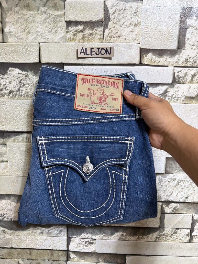 TRUE RELIGION JACK BIG T DENIM PANTS (Category: Jeans) located in Santa Rosa. Submitted by alejon007 (Listing ID 1468530841, Image 1). Description: TRUE RELIGION JACK BIG T DENIM PANTS MADE IN USA🇺🇸 100% Legit Excellent condition No issues Size 31 also fit 32/33 actual waist measure x 44 length PRIC 2⃣8⃣8⃣0⃣ PM.