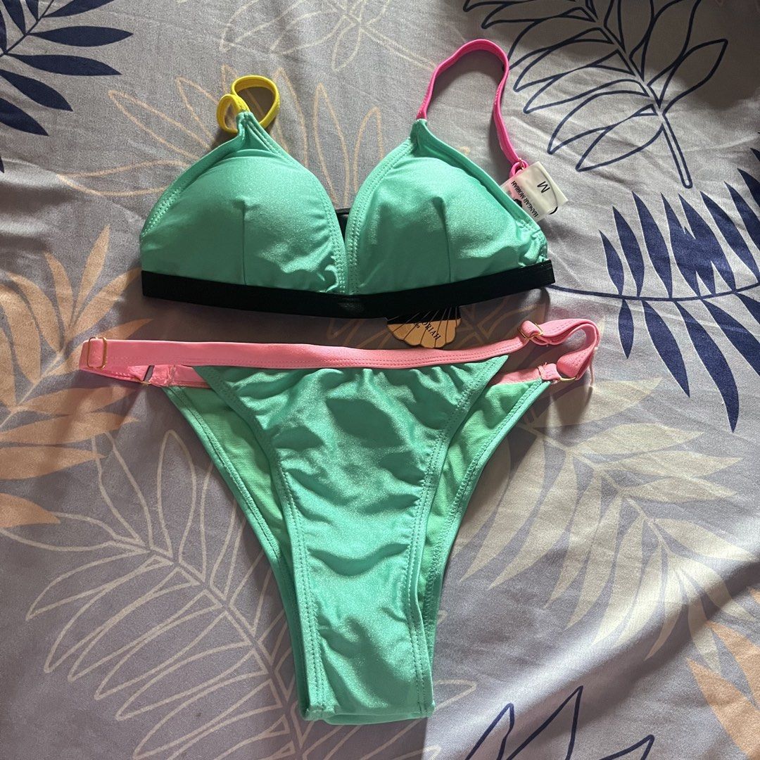 Two 2 Piece Neon Colorful Bikini (Category: Bikinis & Swimsuits) located in Cabanatuan. Submitted by k4wakami (Listing ID 1468533775, Image 1). Description: colorful neon bikini teal – bnew – super nice quality in actual rfs: too big on me 🥹 prices are nego! .