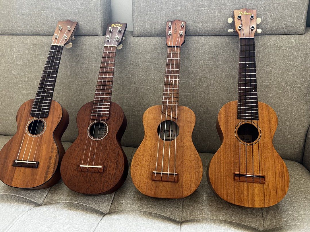 Ukulele (Kamaka, Martin, Famous) (Category: Musical Instruments) located in Dagupan City. Submitted by rick.cas (Listing ID 1468558436, Image 3). Description: Currently selling these ukes: • Martin OXK Soprano Ukulele - ₱15k • Martin S1 Soprano Ukulele (Solid Wood) - ₱20k • Kamaka HF-1 1970’s Soprano - ₱15k • Famous FS-8 Soprano Ukulele - ₱8k Regarding their cases: • Martin OXK (original gigbag) • Martin S1 (original gigbag + hardcase) • Kamaka H