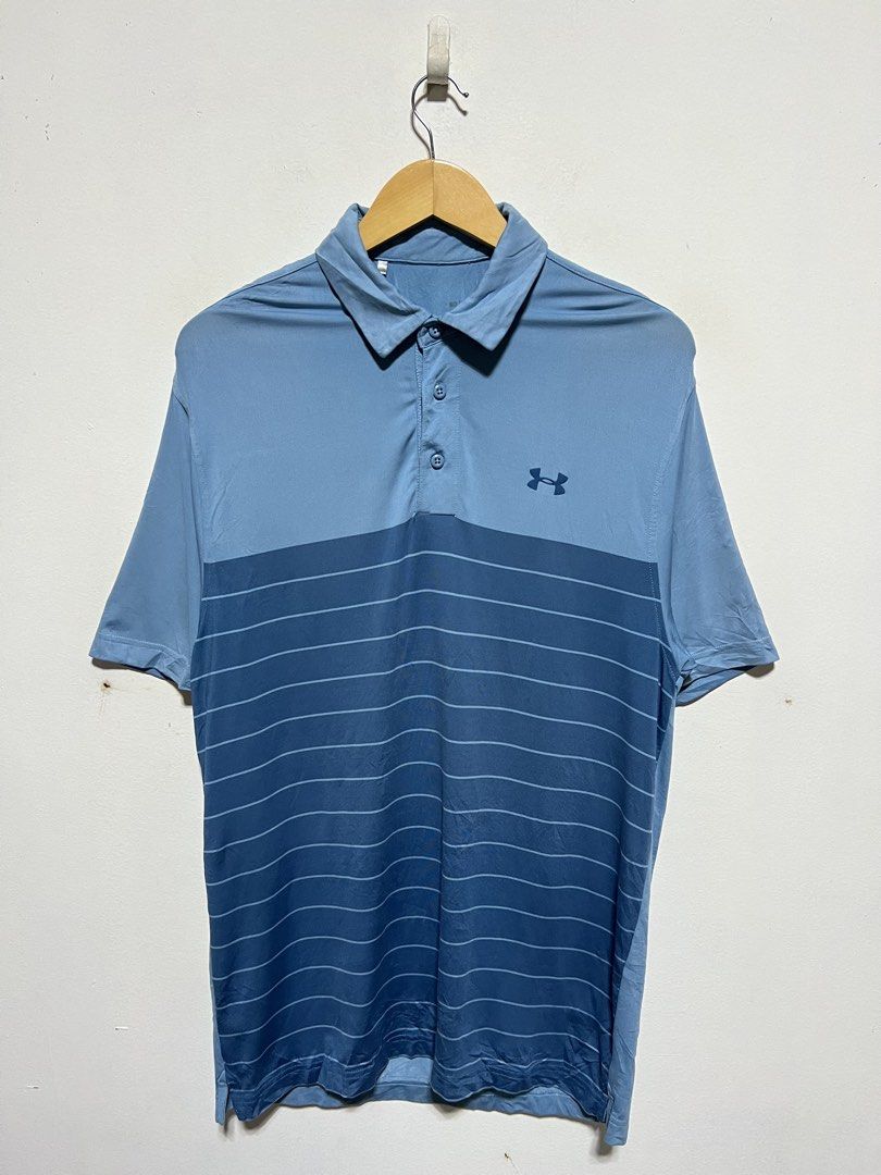 UNDER ARMOUR STRIPE POLO SHIRT (Category: Tshirts & Polo Shirts ) located in Compostela. Submitted by kimoykimoy (Listing ID 1468695559, Image 1). Description: 🔘 Medium on tag fit to Large Dimension: 21.5x29 Color rate & Condition: 10/10 Issue: None *Polyester Fabrics, Rubberized logo Authentic/Legit Location: Compostela, Davao de Oro, Mindanao Disclaimer: Not affiliated with any of the brands or company posted, and this post is not endorsed by 