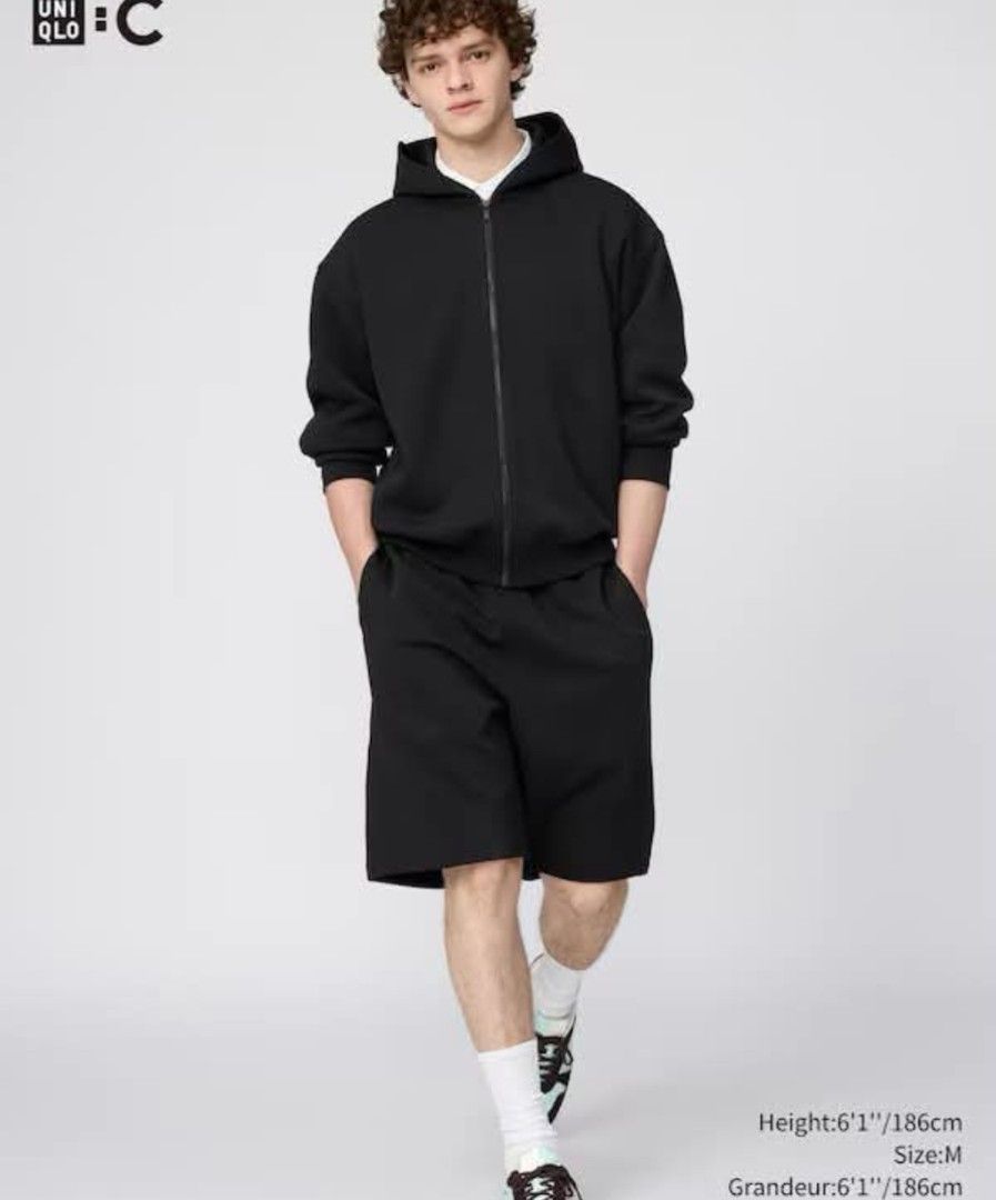 Uniqlo Black Cotton Shorts Size M (Category: Activewear) located in Bambang. Submitted by acpalthrifts (Listing ID 1468576021, Image 1). Description: - Brand: Uniqlo - Color: Classic Black - Size: M - Material: 100% Cotton - Waist: approx. 16.5 inches across - Length: approx. 21.5 inches down - Details: Button closure, zip fly, and functional side pockets.