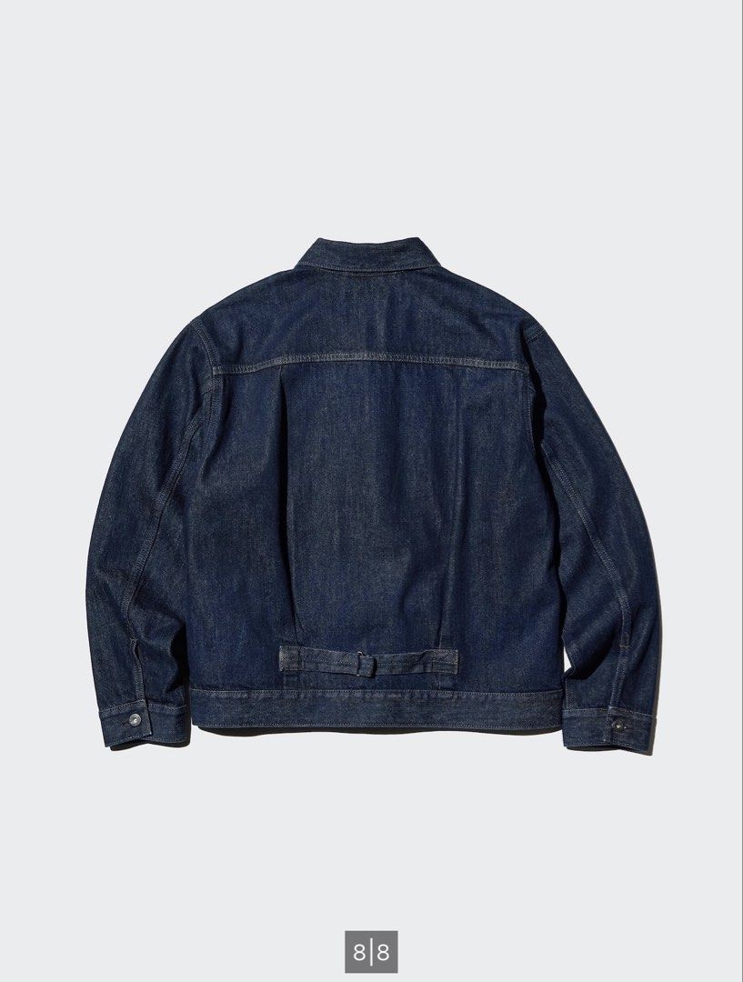 Uniqlo Denim Trucker Jacket Size M (Category: Coats, Jackets and Outerwear) located in Marikina City. Submitted by stuffngadgetss (Listing ID 1468548946, Image 2). Description: Uniqlo Denim Trucker Jacket - Size Medium - L 25.5" x W 22" - Bought from Uniqlo - No issues - Rfs decluttering - Slightly negotiable Marikina area Gotyme/ Maribank/ BDO .