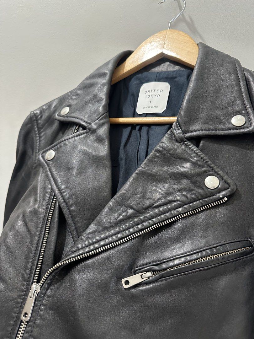 United Tokyo Leather Jacket (Category: Coats, Jackets and Outerwear) located in Baguio. Submitted by .daryl (Listing ID 1468651843, Image 2). Description: Size 3 fits small to medium 20 width 26 length .