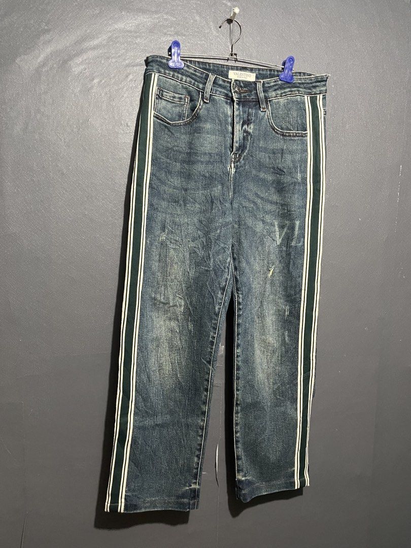 Valentino "VLTN" Sidetape Denim Jeans (Category: Luxury Accessories) located in Manila. Submitted by claii_collection (Listing ID 1468533740, Image 1). Description: Valentino "VLTN" Sidetape Denim Jeans - 34x40 - Excellent Condition - Complete tags and washtags .