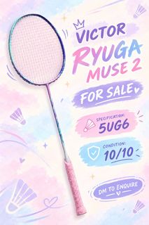 Victor Thruster Ryuga Badminton Racket, Sports Equipment, Sports ...