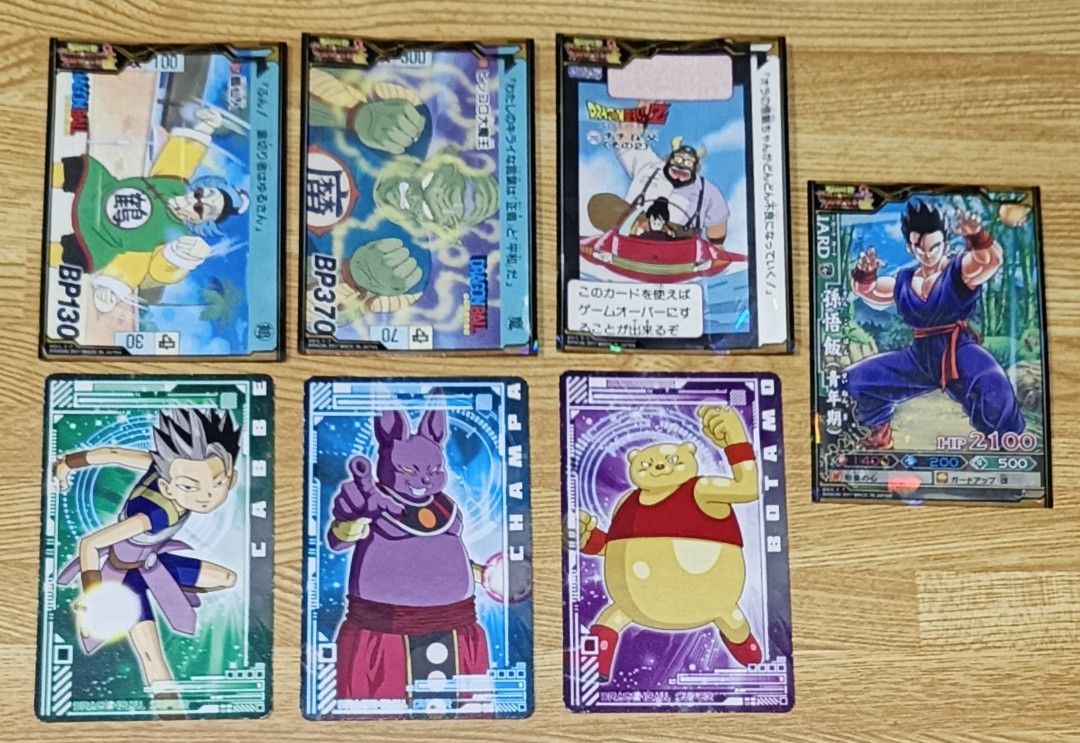 Vintage dragon ball (Category: Raw Singles) located in San Pedro. Submitted by toydibz (Listing ID 1468540708, Image 1). Description: Vintage set of dragon ball cards.