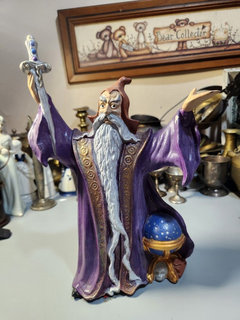VINTAGE HAND-PAINTED CERAMIC WIZARD FIGURINE WITH SWORD & GLOBE (Category: Other Home Decor) located in Baguio. Submitted by tindahanbagtown2600 (Listing ID 1468612913, Image 1). Description: 7UK Surplus | Japan Surplus Container Items Location: Baguio City, Benguet 2600 Dropping | Meet-Up | Shipping Nationwide.