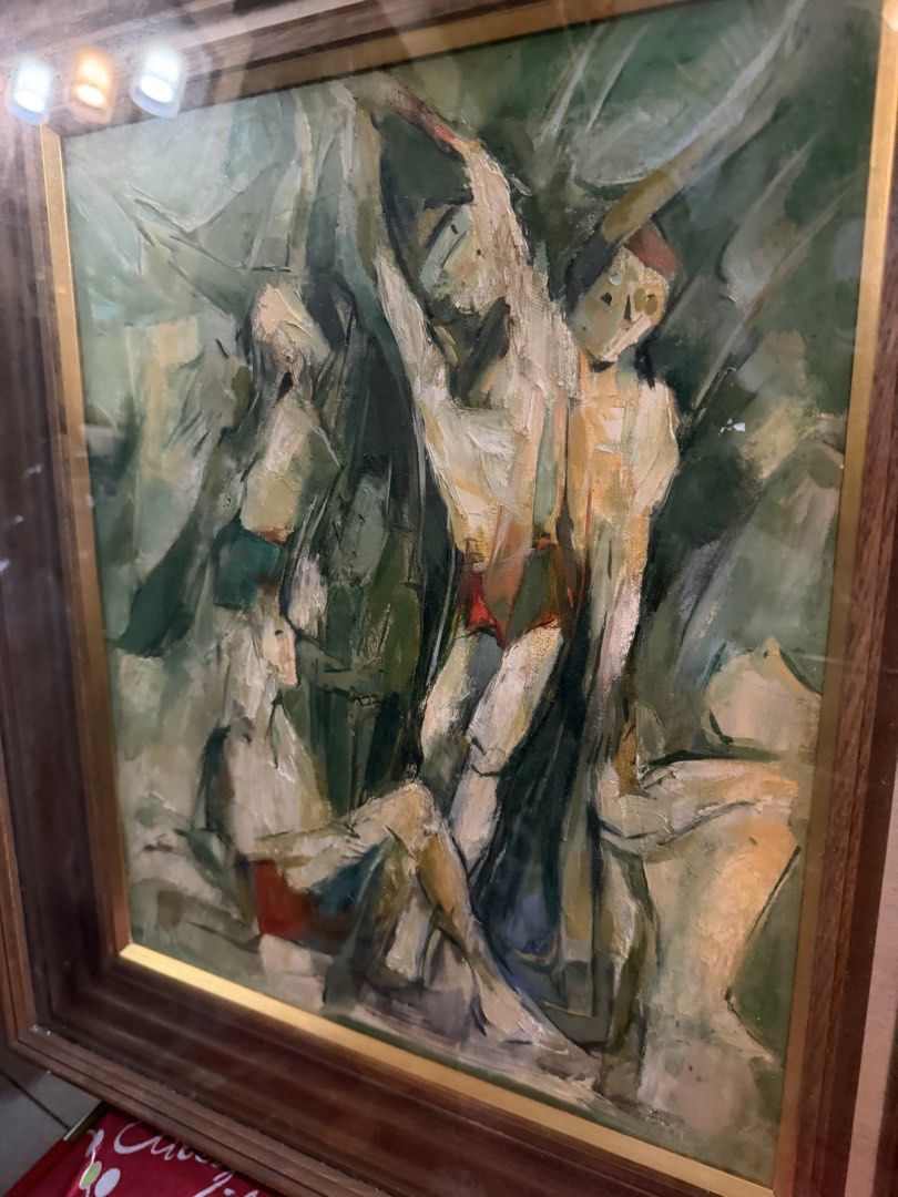 Vintage Iconic 3 Figures painting (Category: Vintage Collectibles) located in Paranaque City. Submitted by edszz (Listing ID 1468670864, Image 2). Description: Vintage Iconic 3 Figures painting Pristine condition.